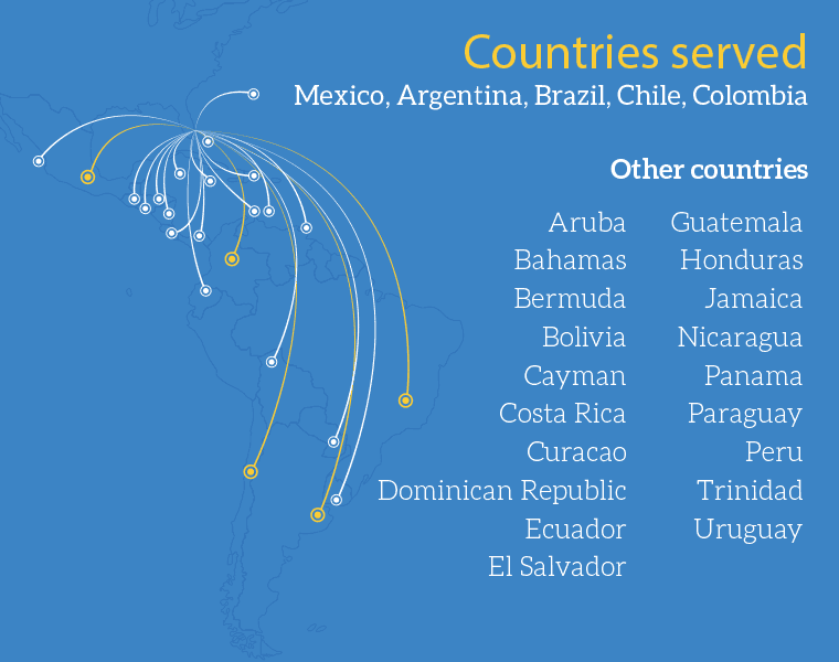 Latin America Shipping Locations